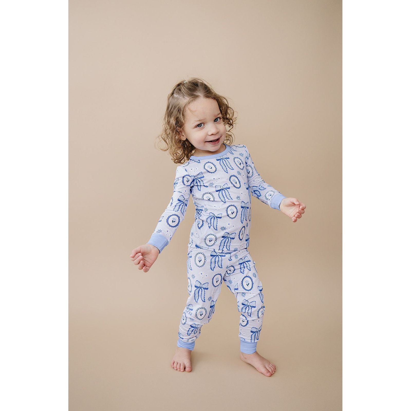 Bamboo Two Piece Set | Blue Bow