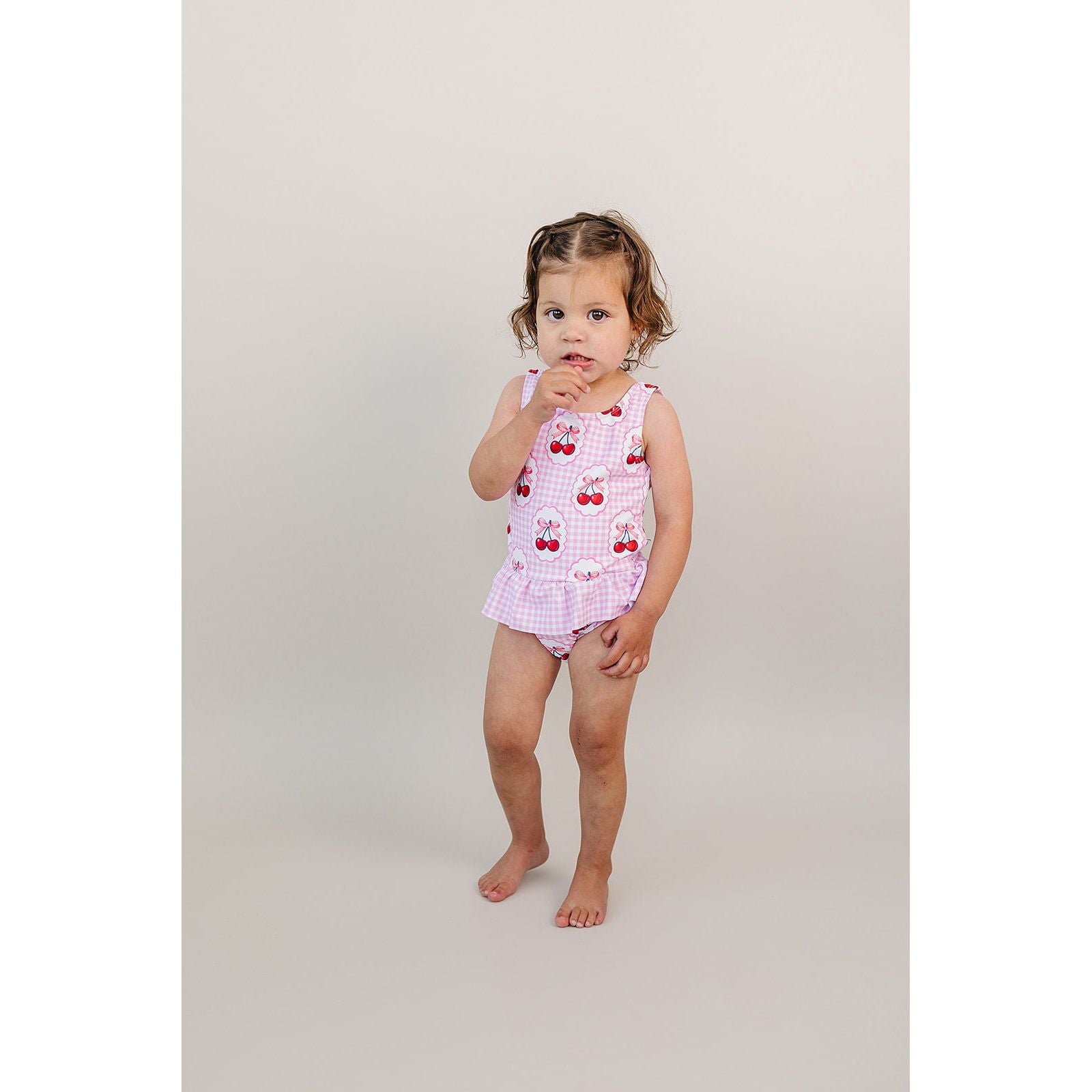 One Piece Swimsuit | Gingham Cherry
