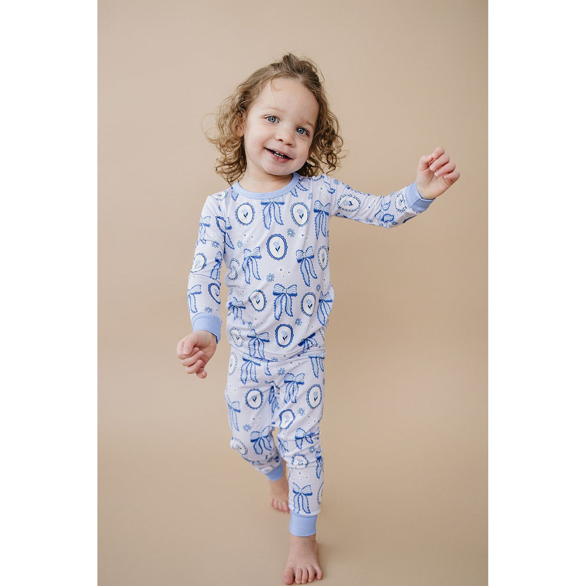 Bamboo Two Piece Set | Blue Bow