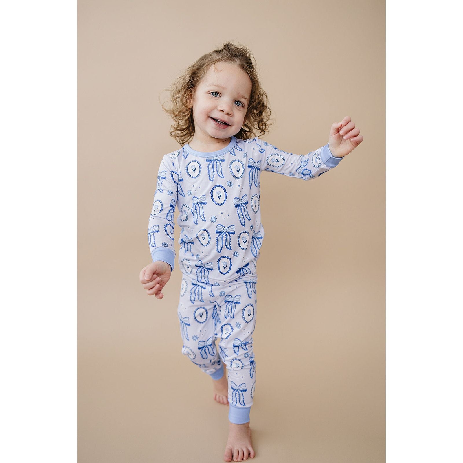 Bamboo Two Piece Set | Blue Bow