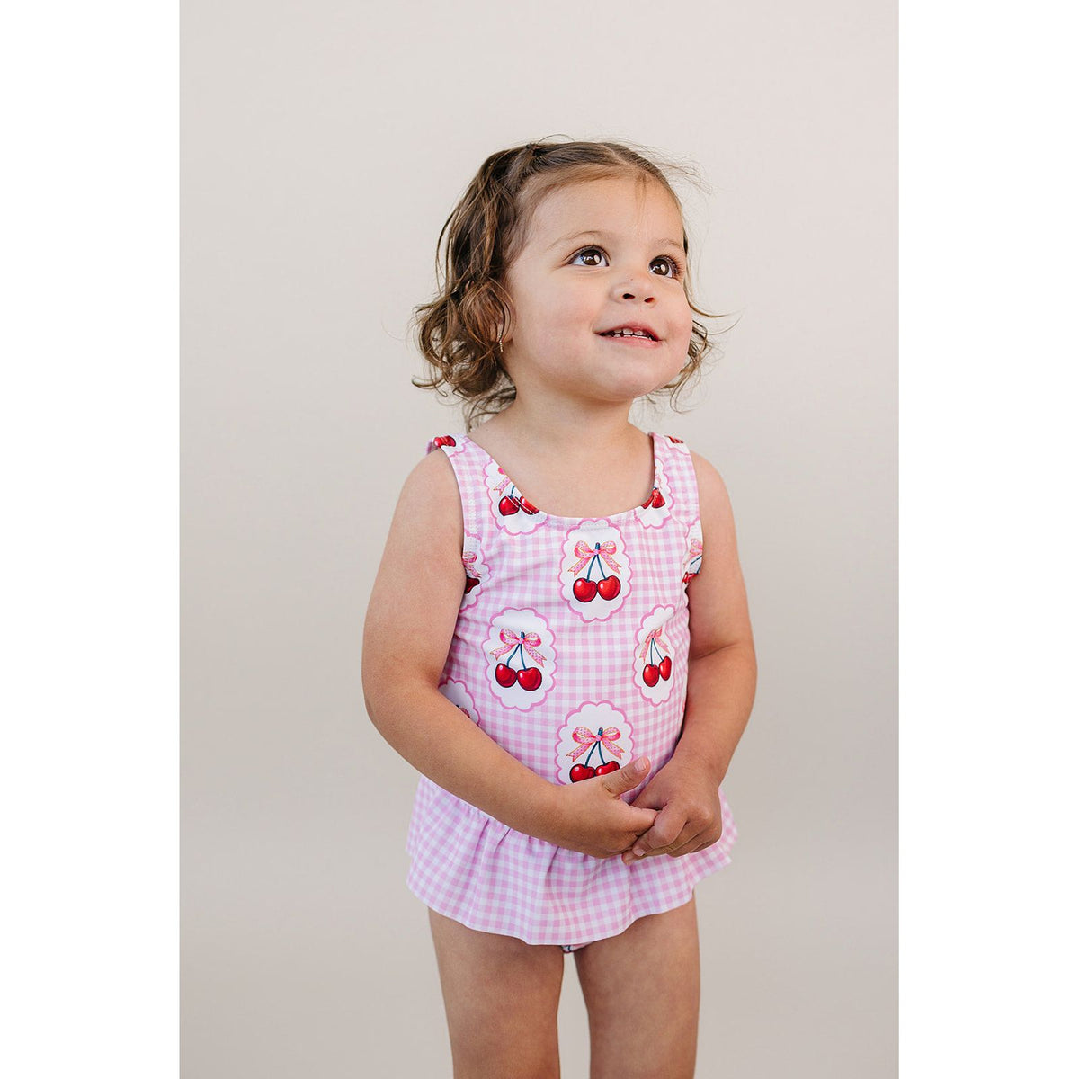 One Piece Swimsuit | Gingham Cherry