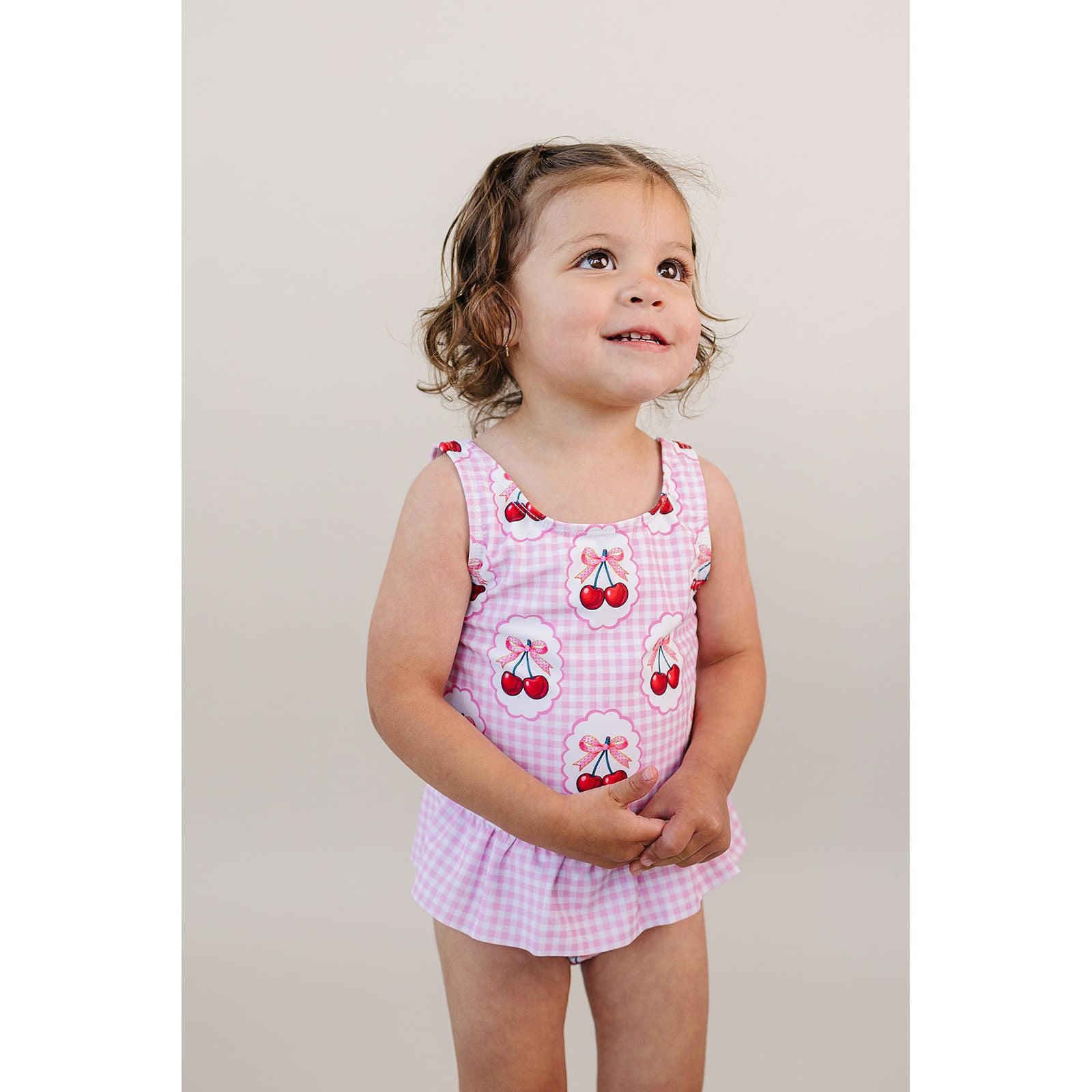 One Piece Swimsuit | Gingham Cherry