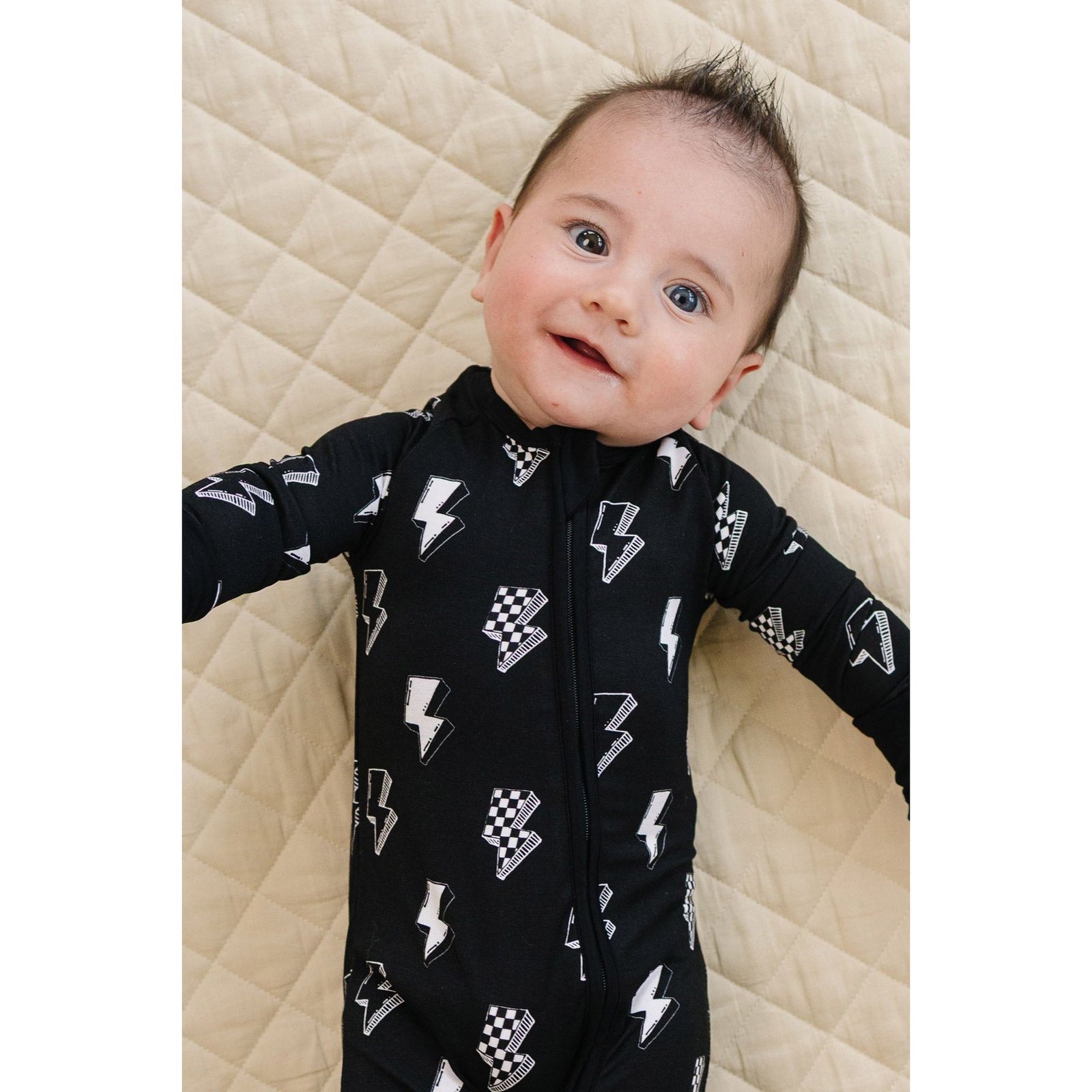 Bamboo Zip Romper | Ink Bolts