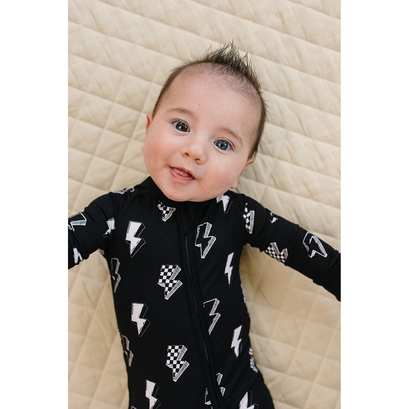 Bamboo Zip Romper | Ink Bolts