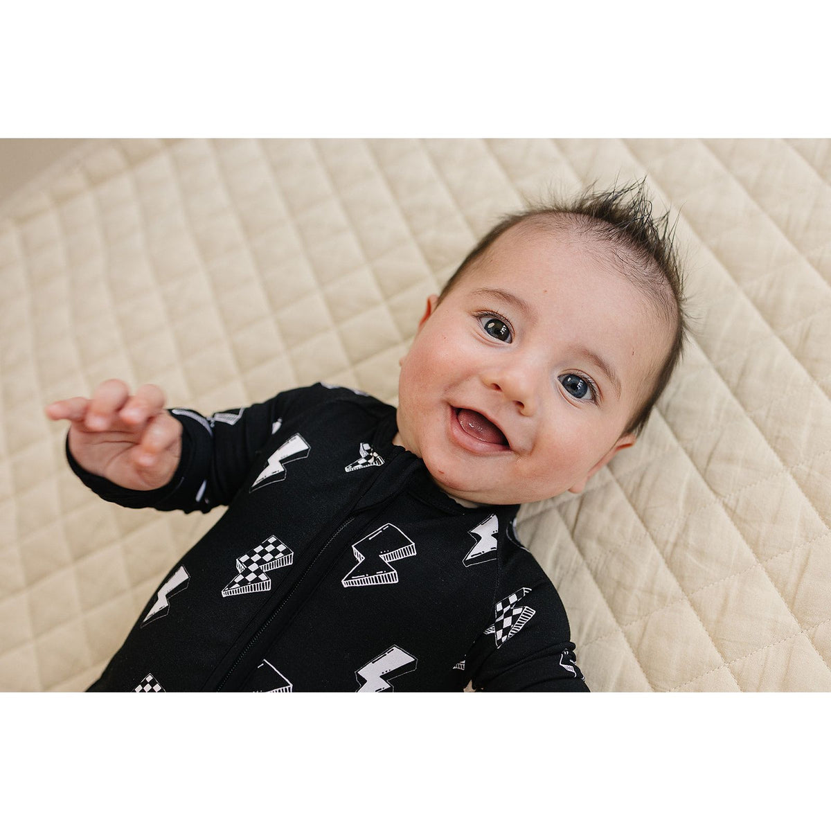 Bamboo Zip Romper | Ink Bolts