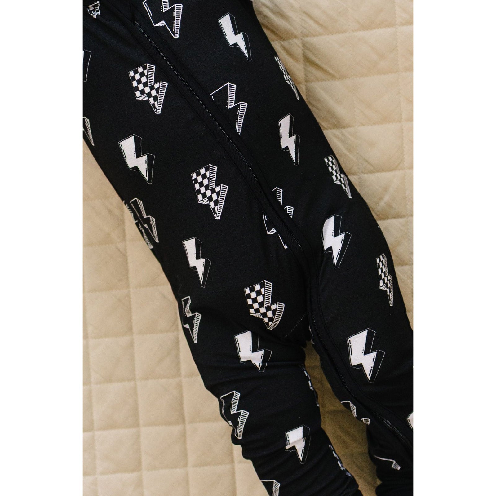 Bamboo Zip Romper | Ink Bolts