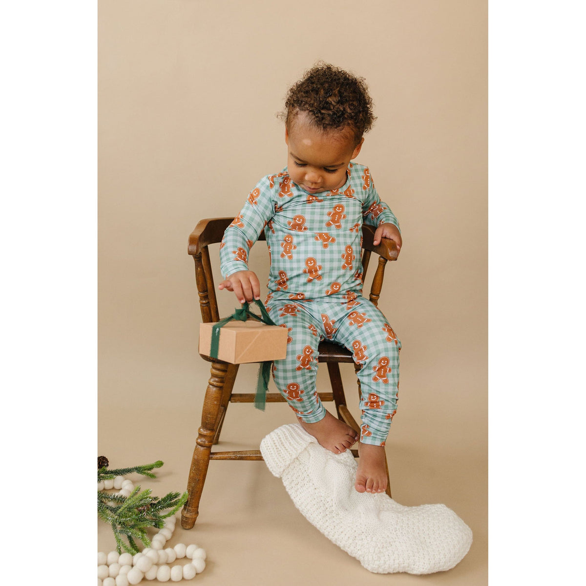 Bamboo Two Piece Set | Gingerbread Gingham