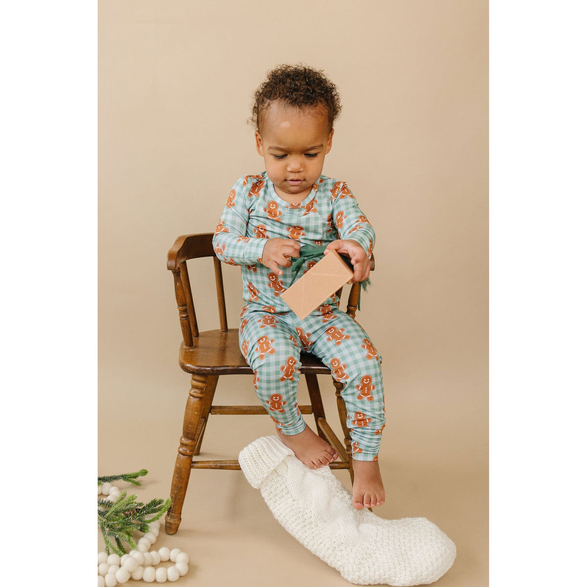 Bamboo Two Piece Set | Gingerbread Gingham