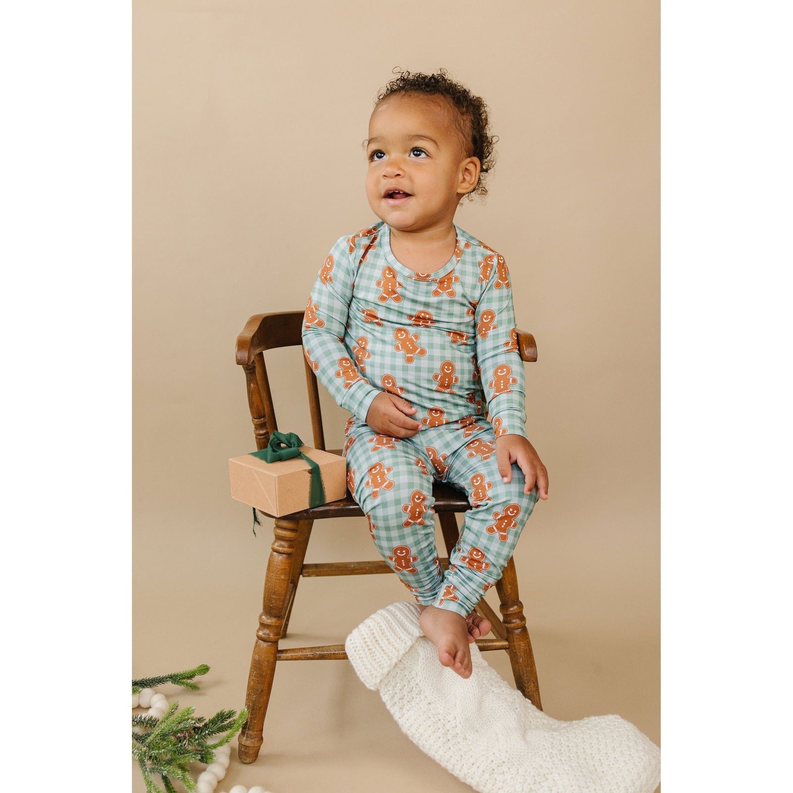 Bamboo Two Piece Set | Gingerbread Gingham