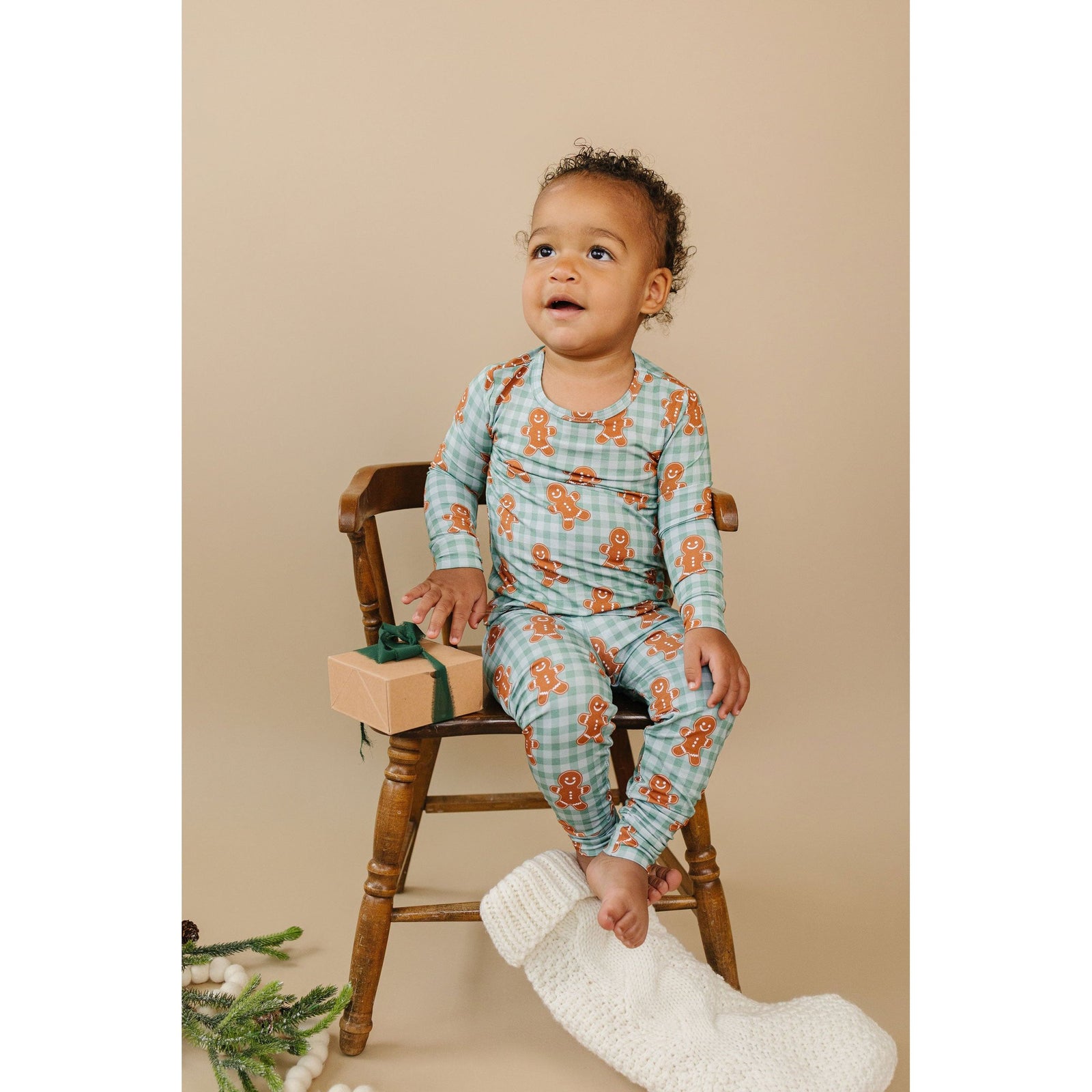 Bamboo Two Piece Set | Gingerbread Gingham