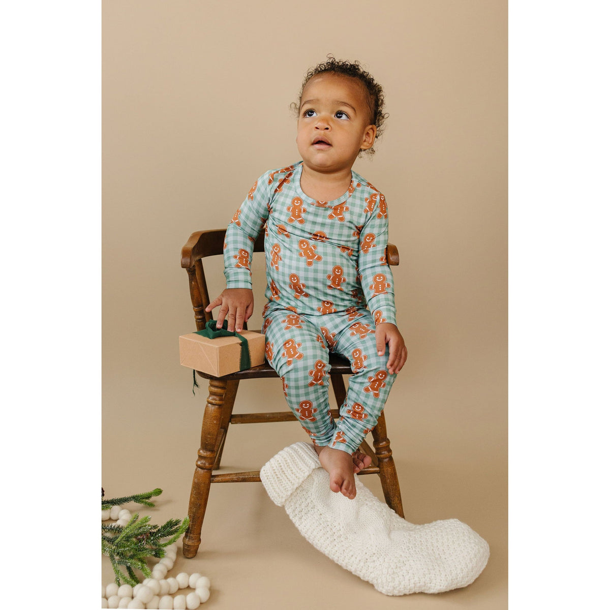 Bamboo Two Piece Set | Gingerbread Gingham