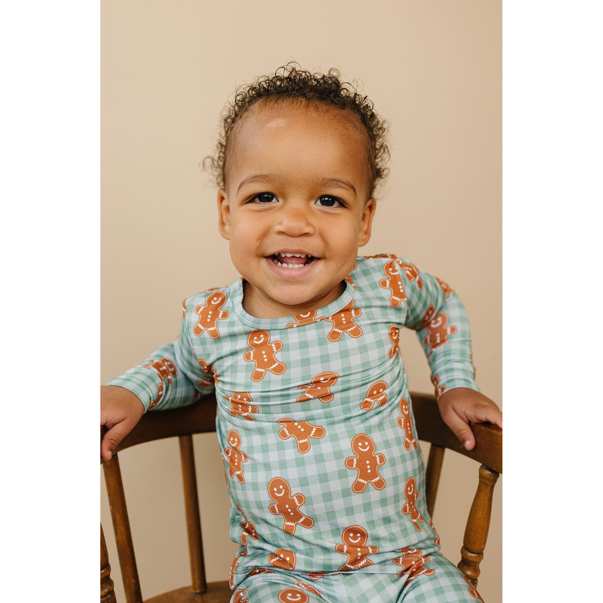 Bamboo Two Piece Set | Gingerbread Gingham