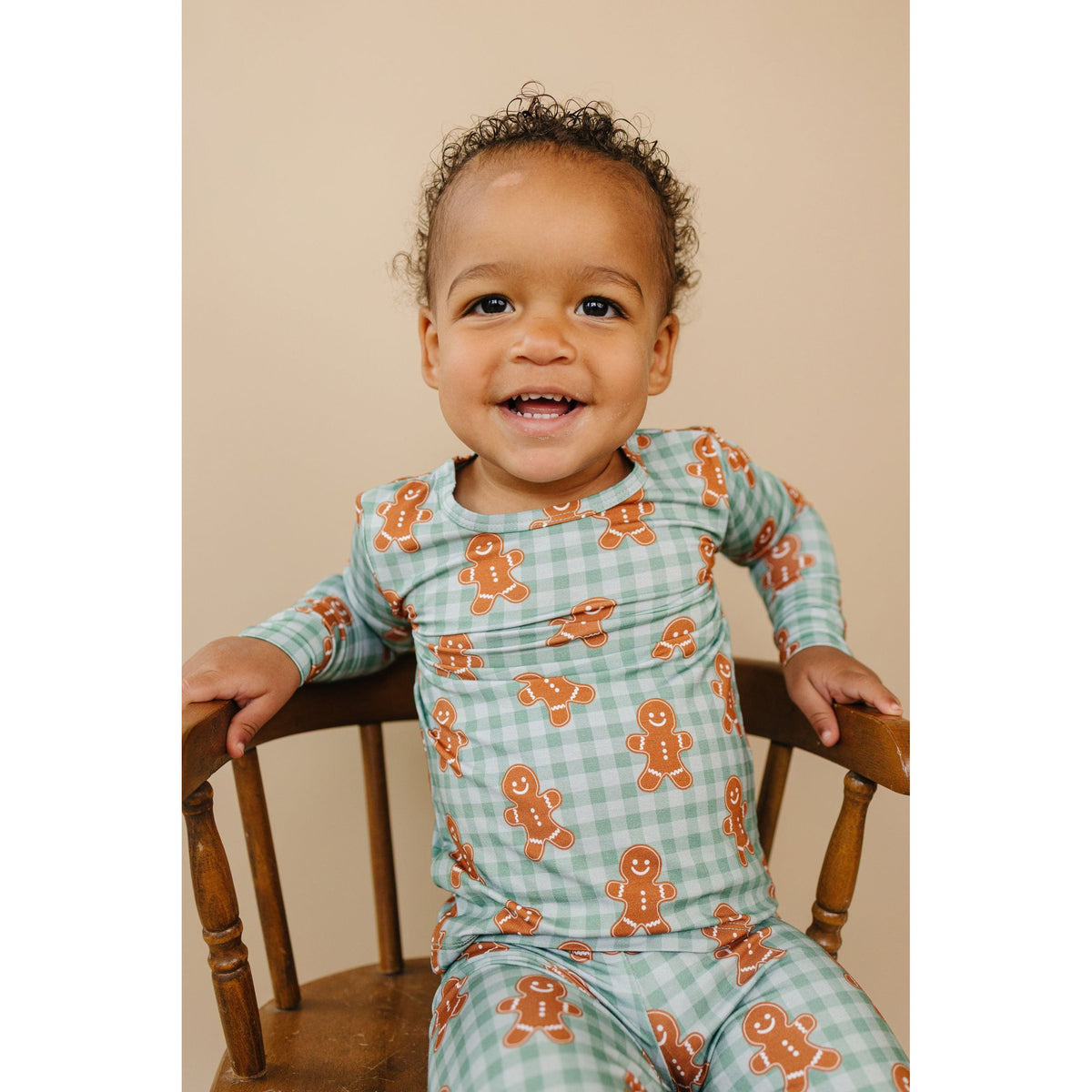 Bamboo Two Piece Set | Gingerbread Gingham