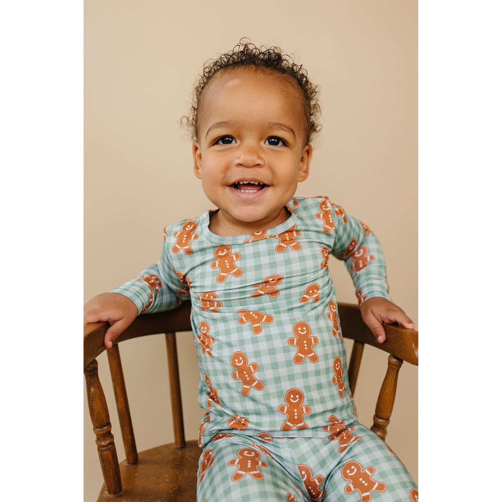 Bamboo Two Piece Set | Gingerbread Gingham