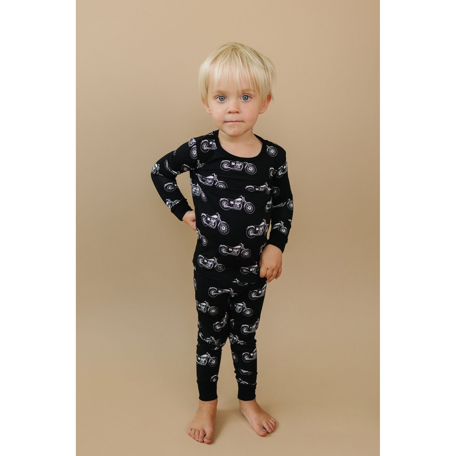 Bamboo Two Piece Set | Born to Ride Black