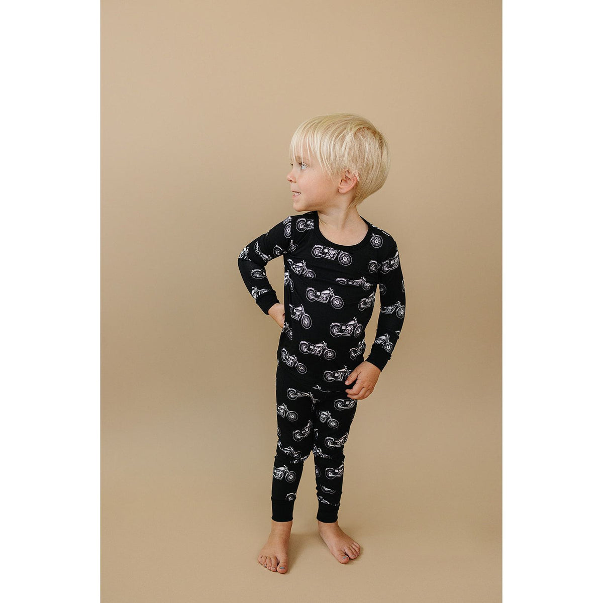 Bamboo Two Piece Set | Born to Ride Black