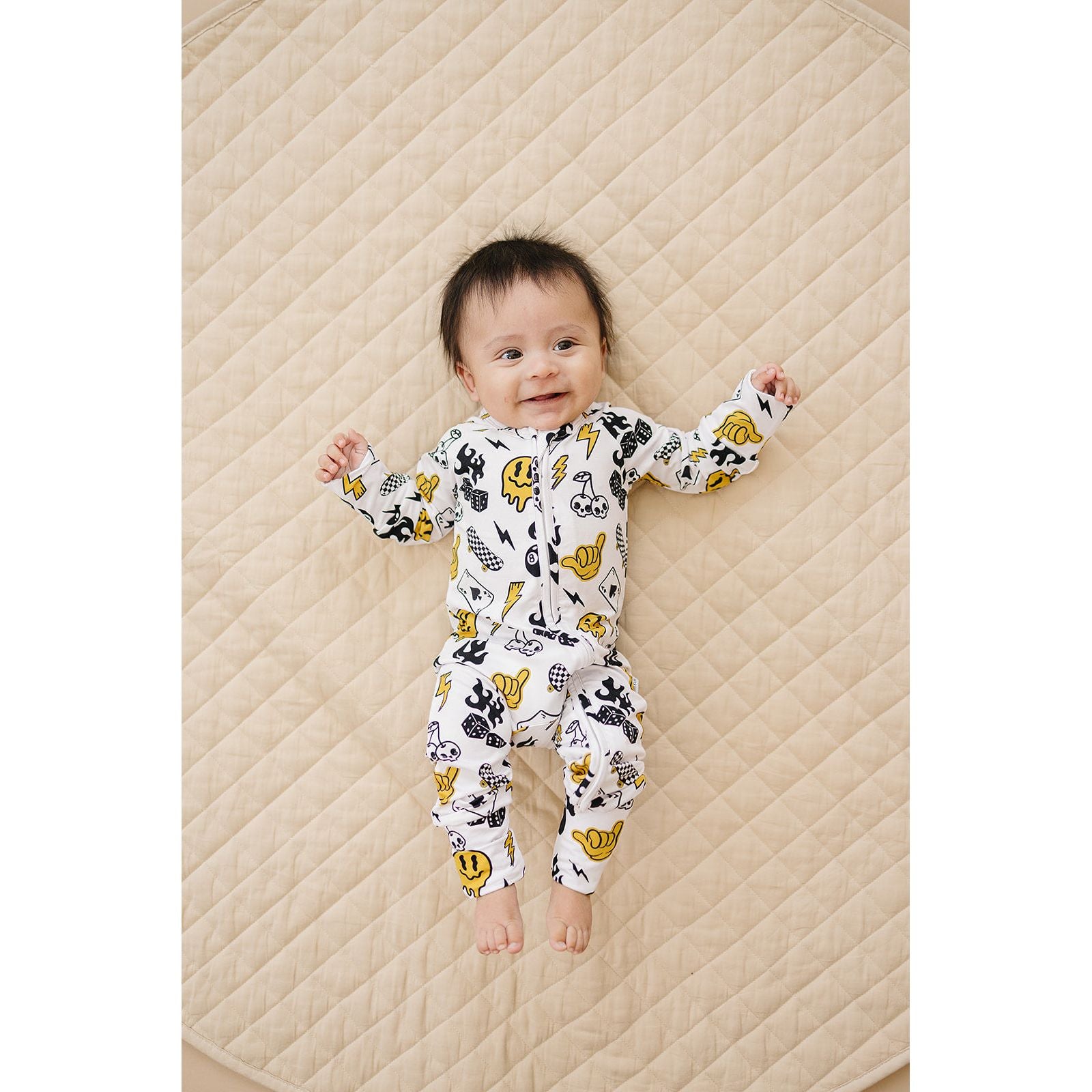Bamboo Zip Romper | Lucky Vibes