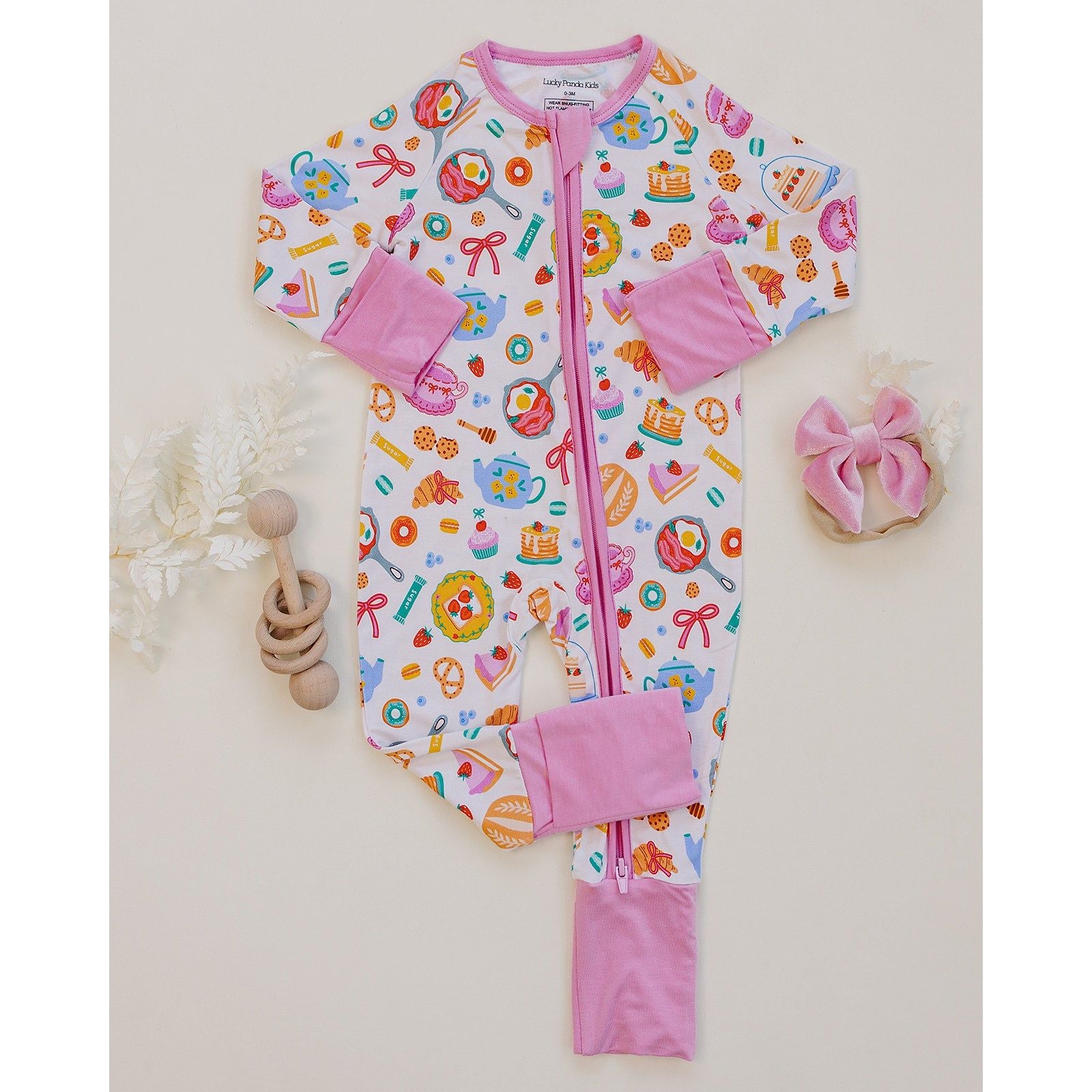 Bamboo Zip Romper | Breakfast Whimsy