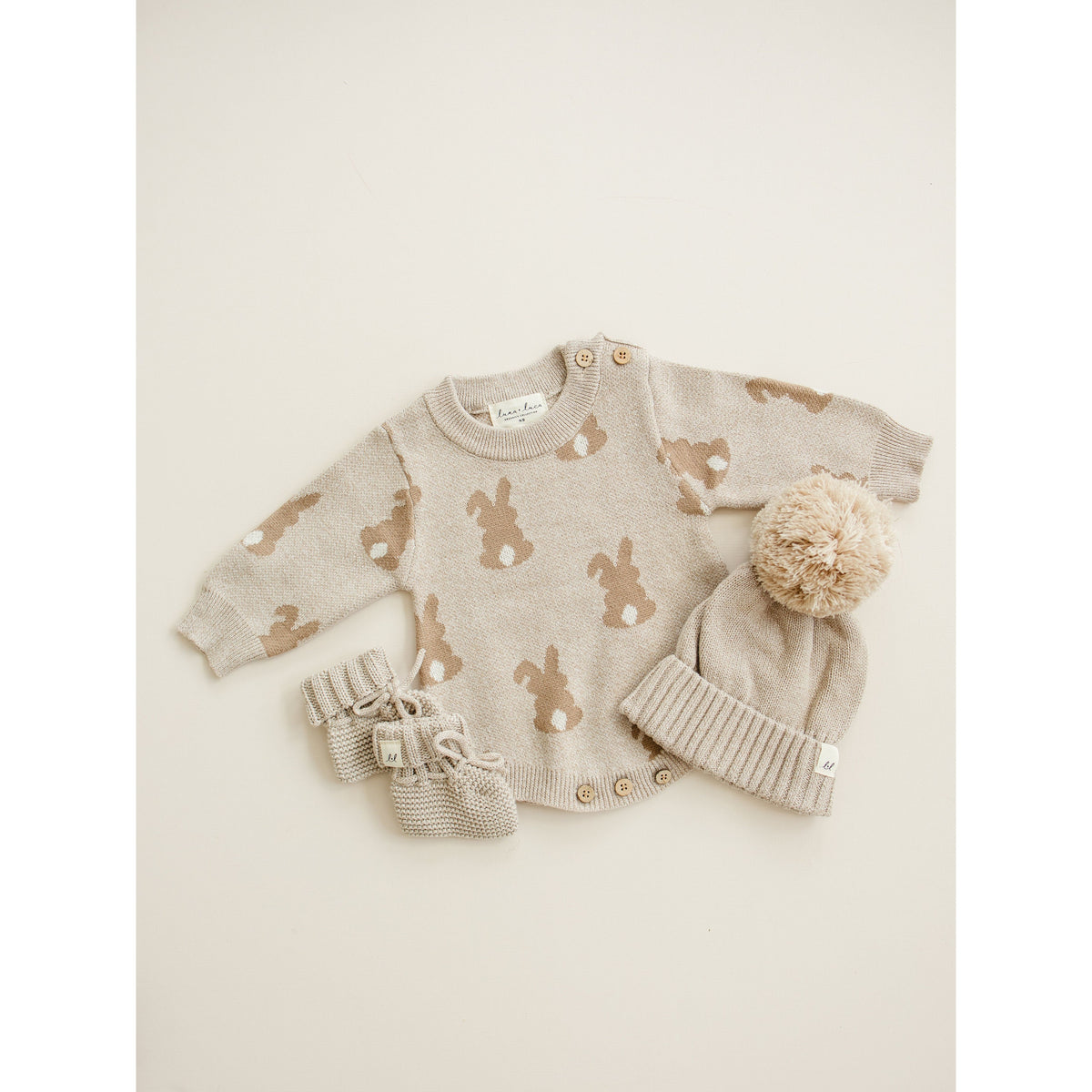 Luna + Luca Bunny Jacquard Romper