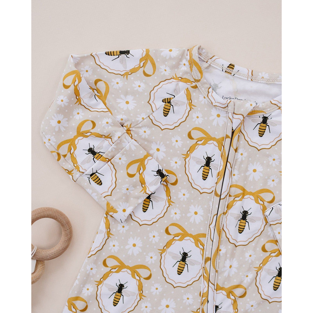 Bamboo Zip Romper | Honey Bee