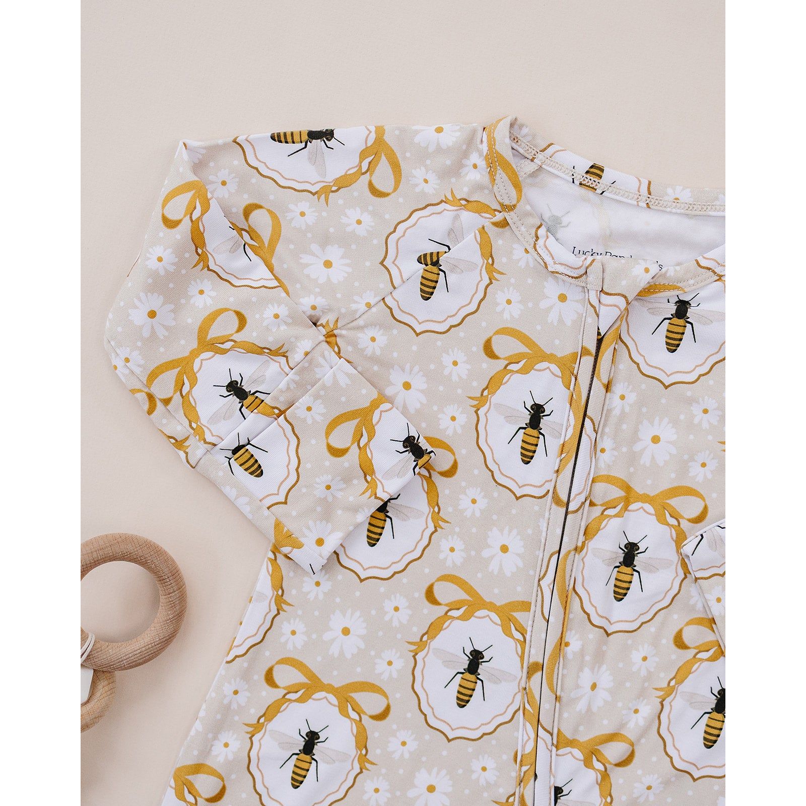 Bamboo Zip Romper | Honey Bee