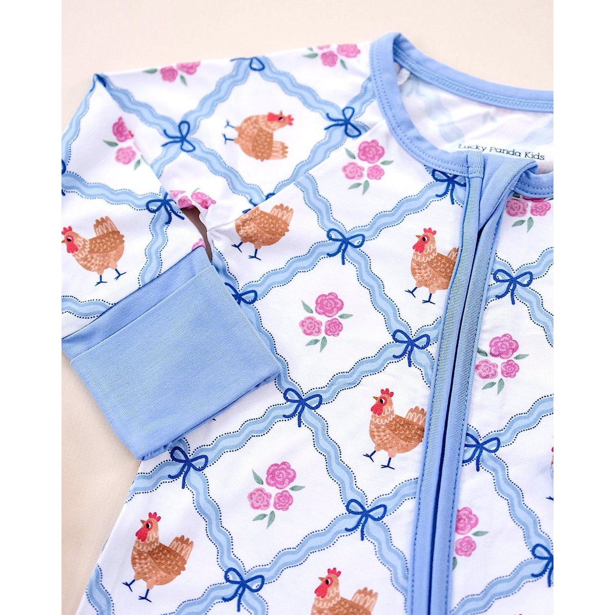 Bamboo Zip Romper | Chickens & Flowers