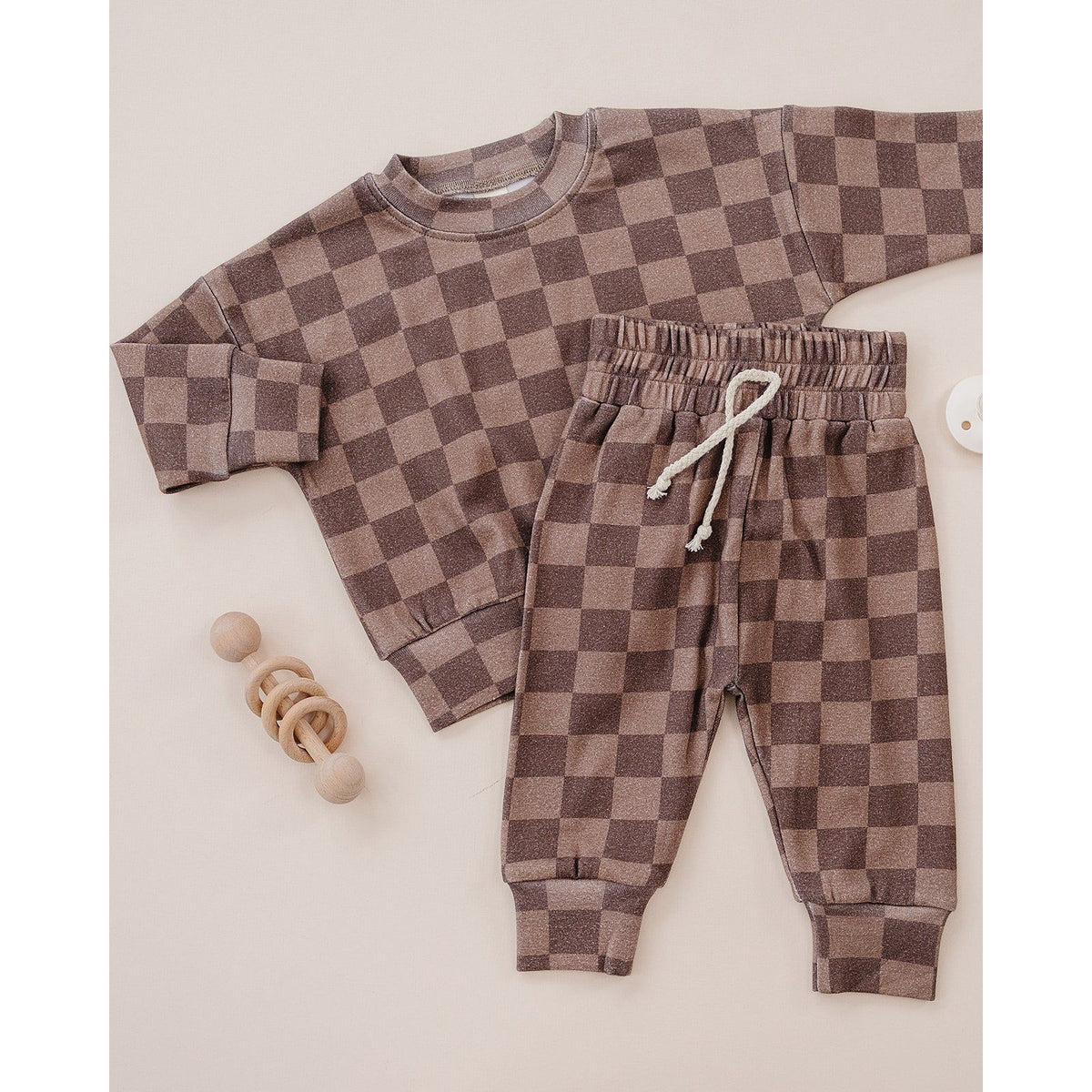 Jogger Set | Espresso Checkered