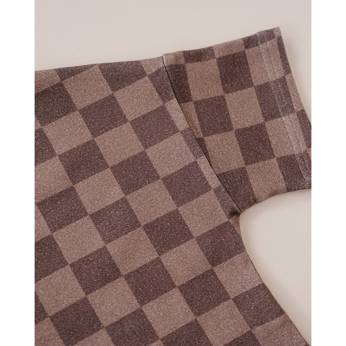 Shorts Set | Espresso Checkered