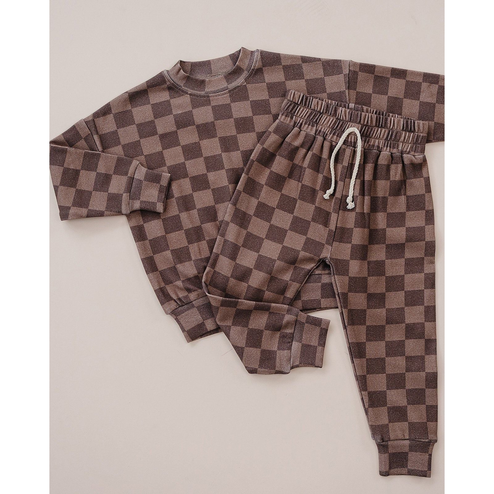 Jogger Set | Espresso Checkered