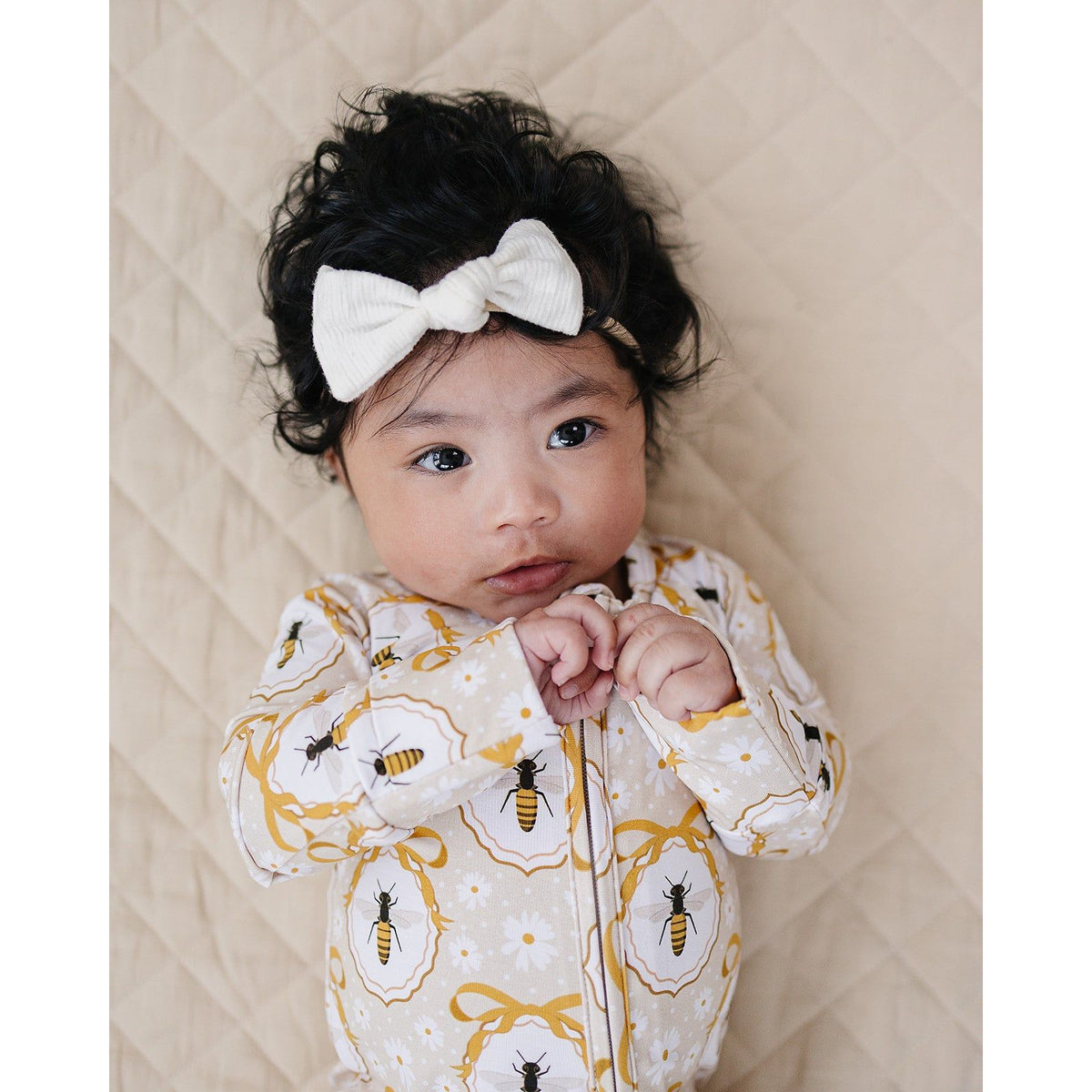 Bamboo Zip Romper | Honey Bee