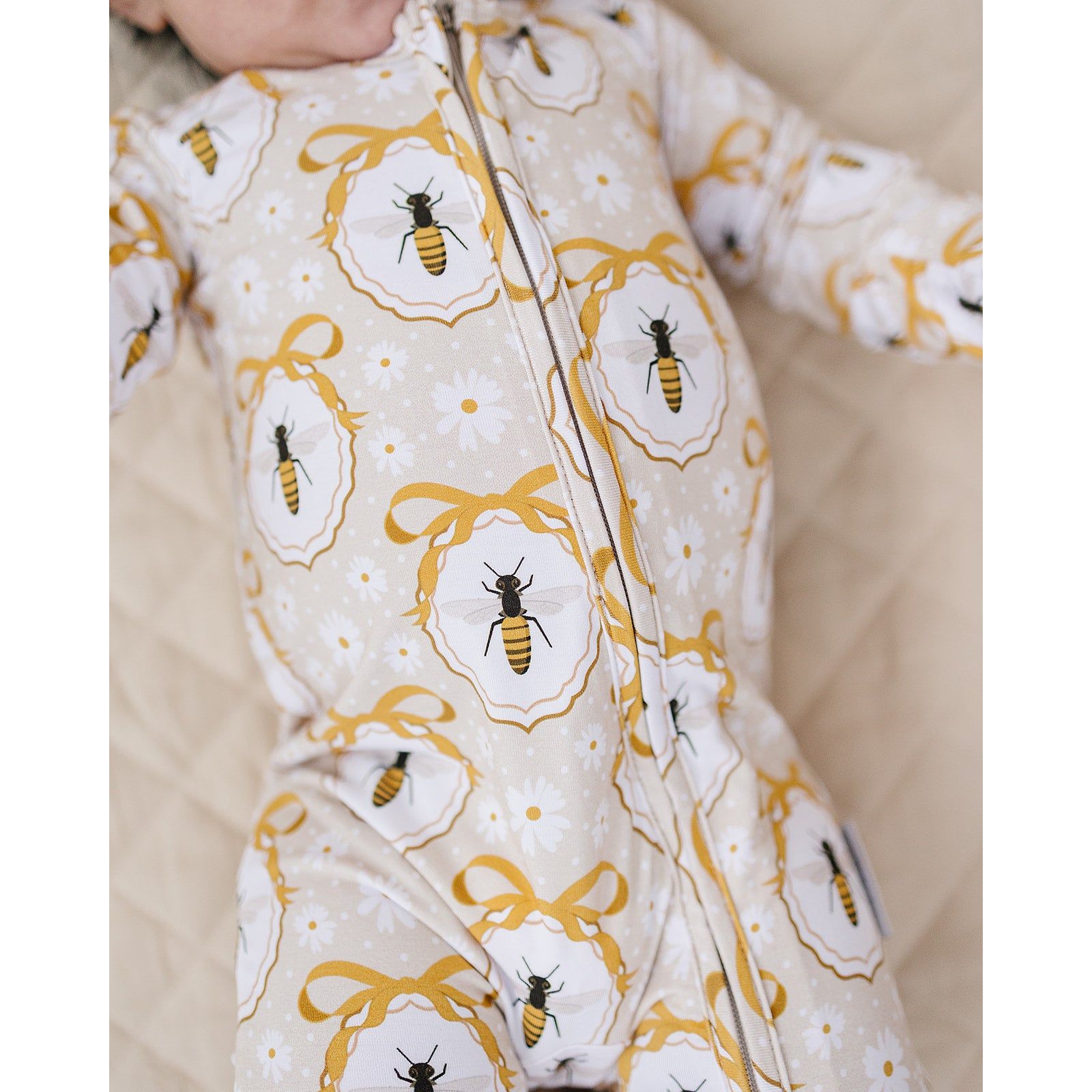 Bamboo Zip Romper | Honey Bee