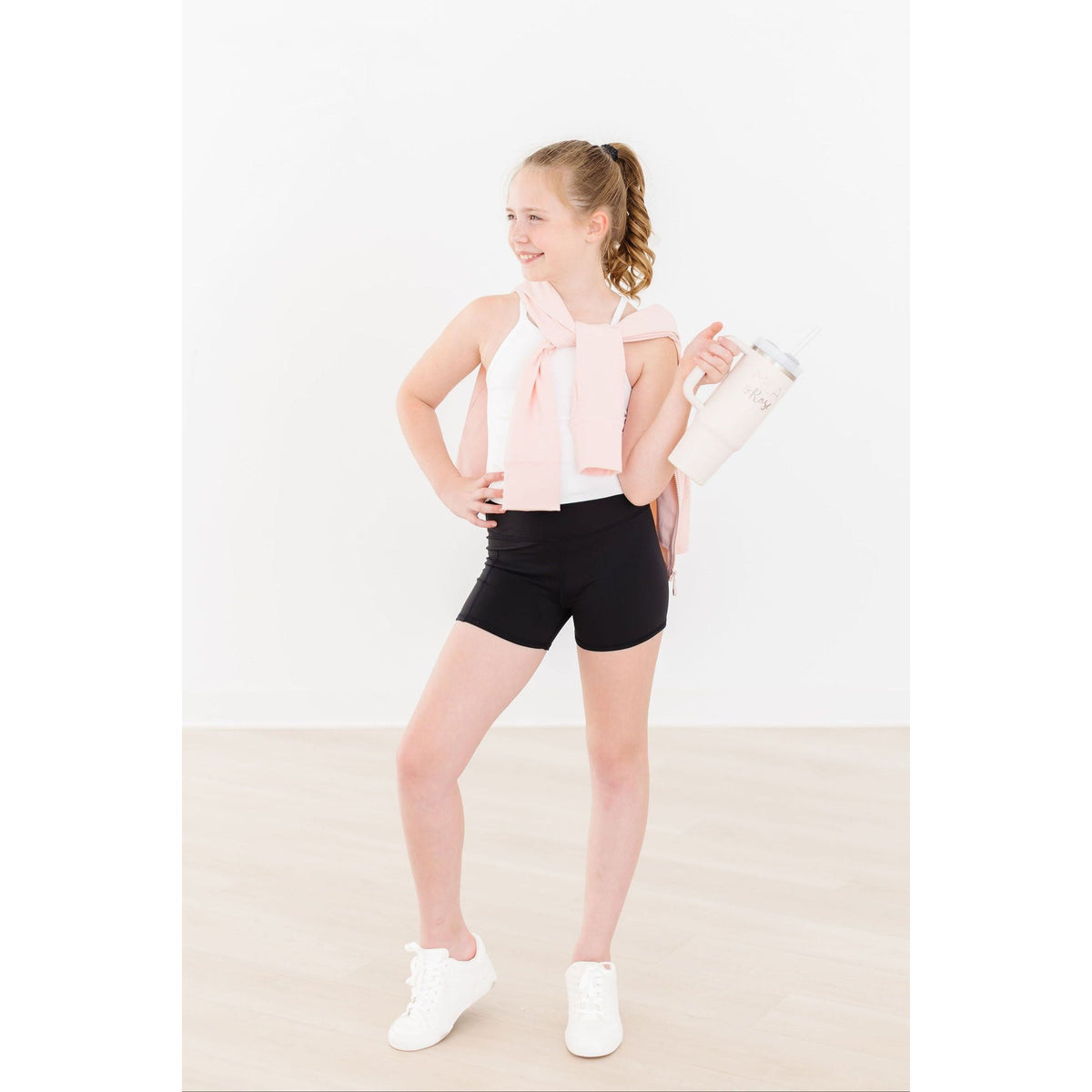 Zen Pink Full-Zip Ruffle Active Jacket