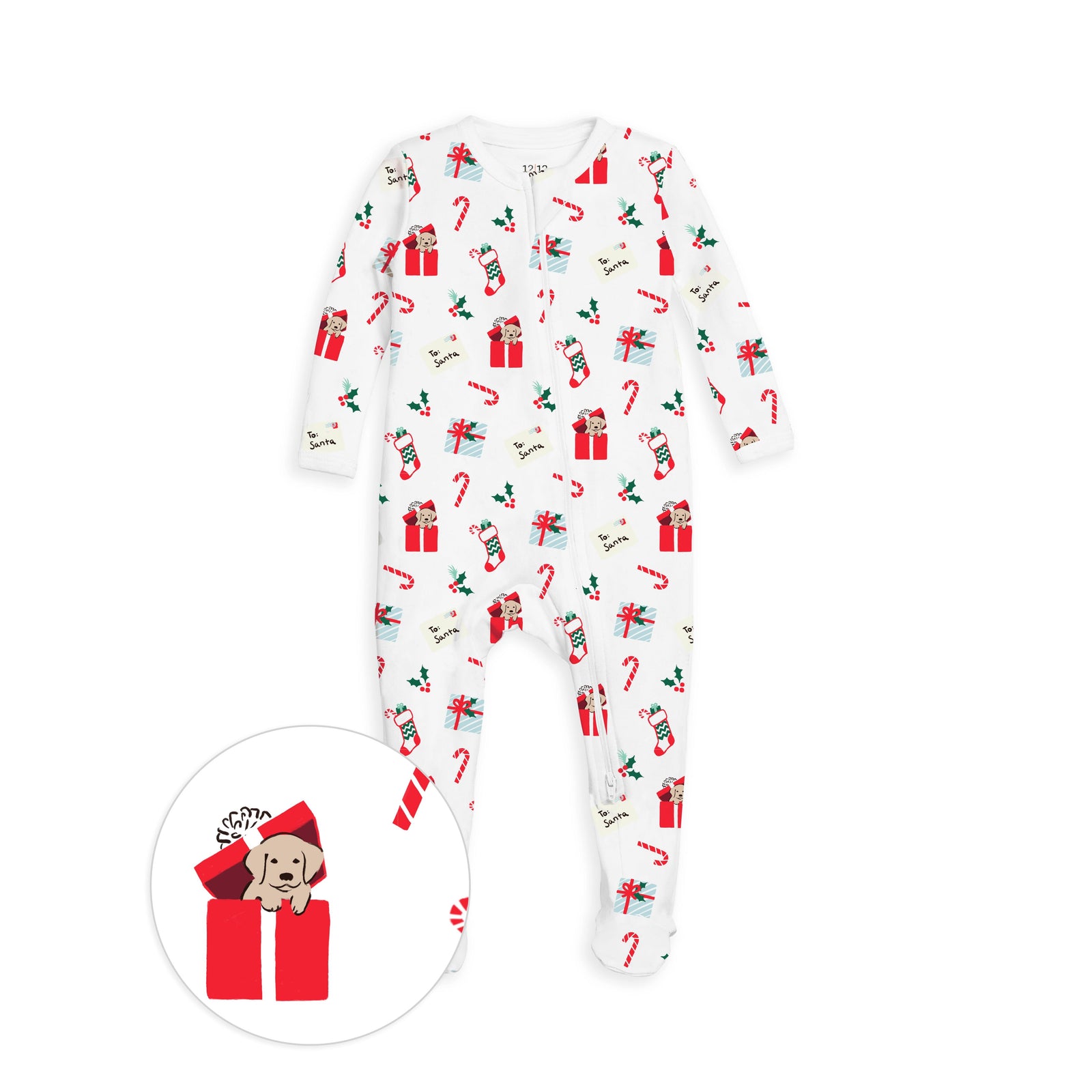 The Organic Zipper Footie [Dear Santa I Want a Puppy]