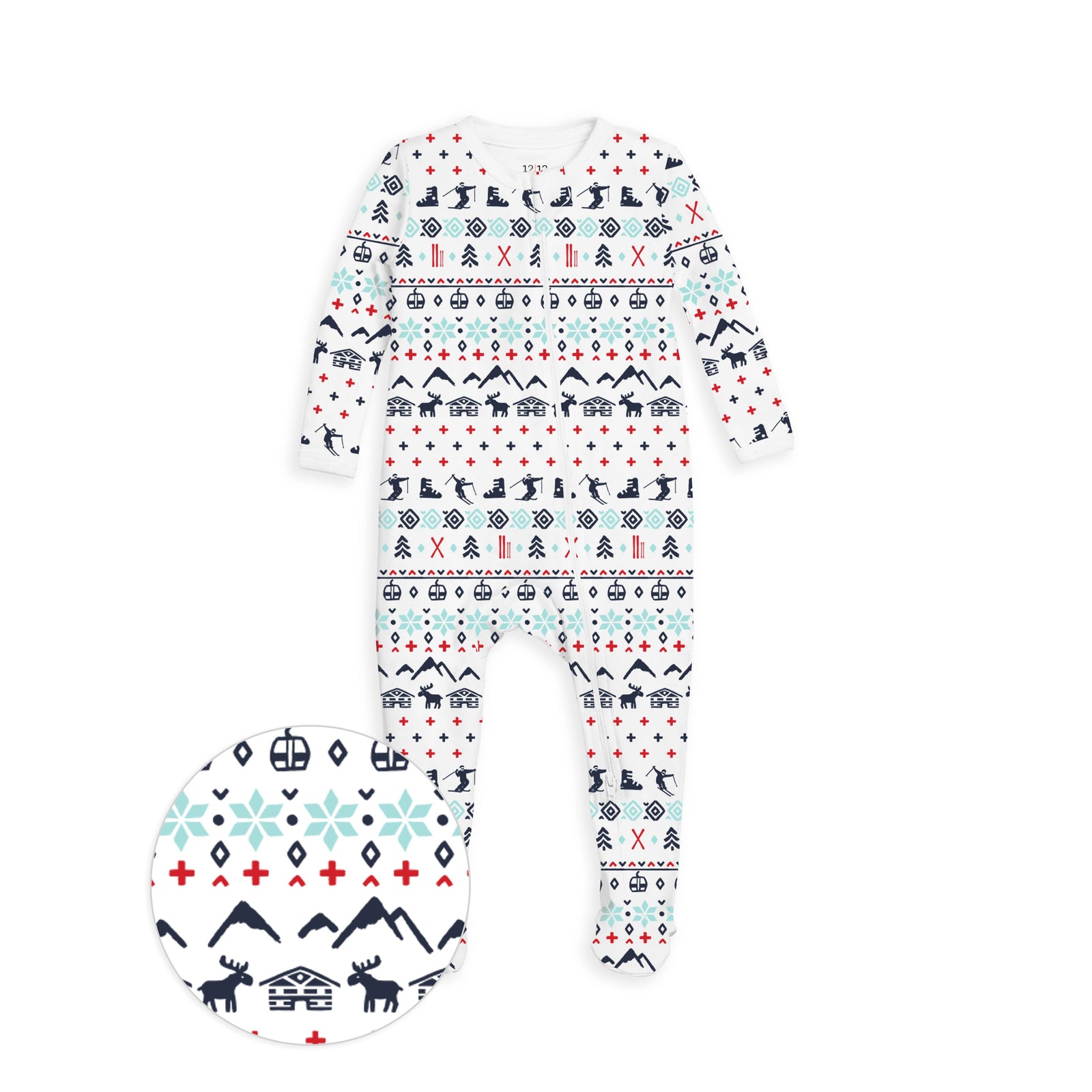 The Organic Zipper Footie [Ski Club]