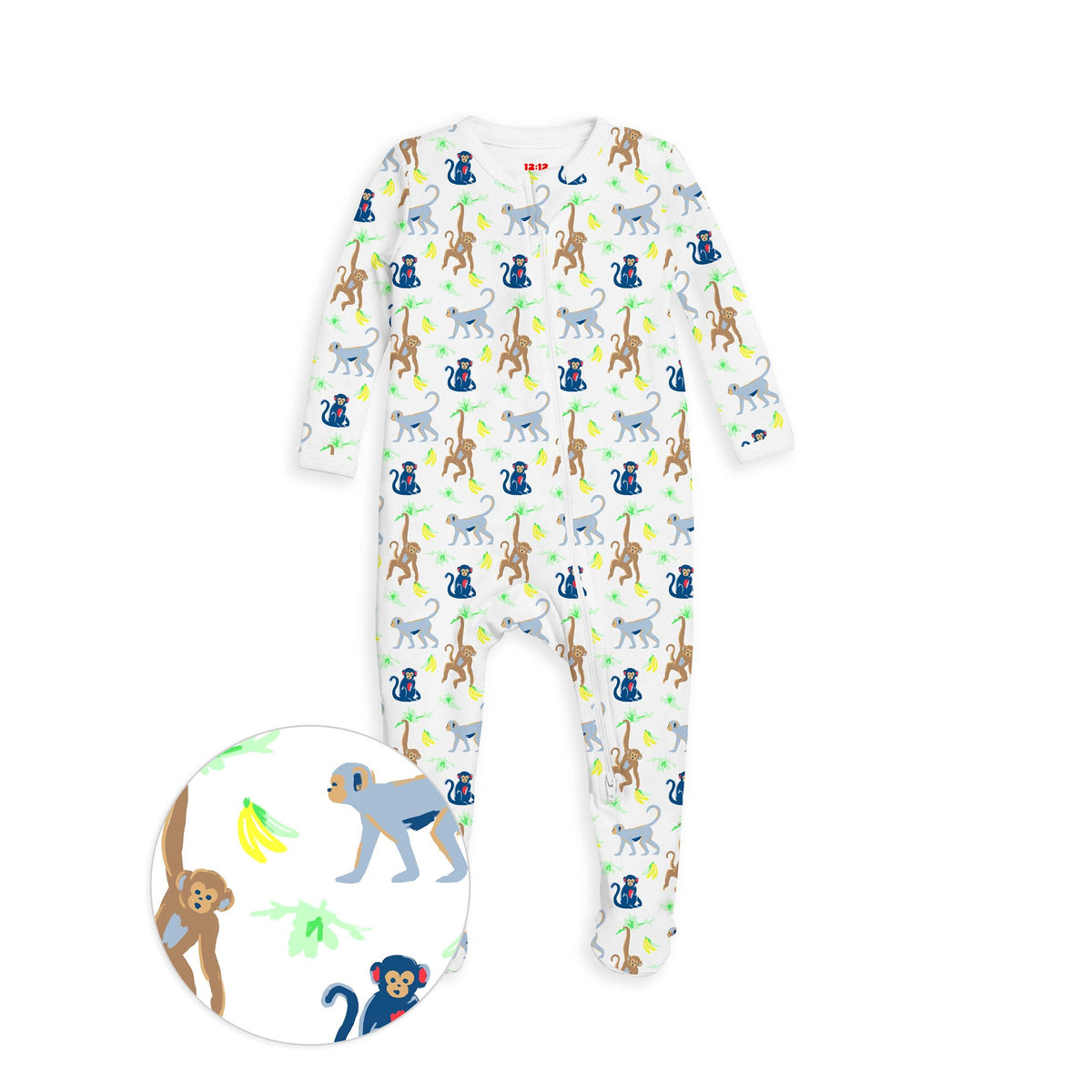 The Organic Zipper Footie [Monkeying Around]