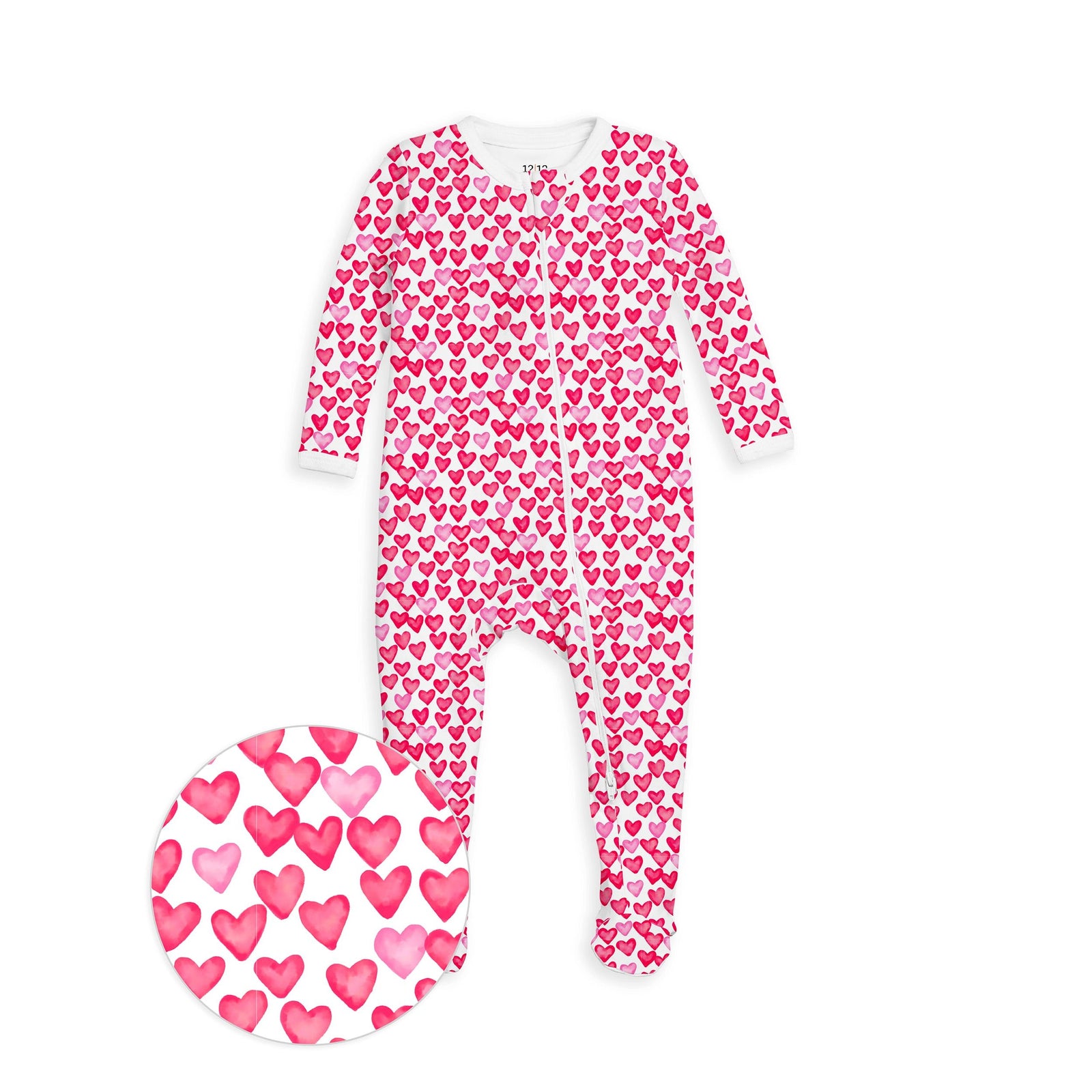 The Organic Zipper Footie [Sweethearts]