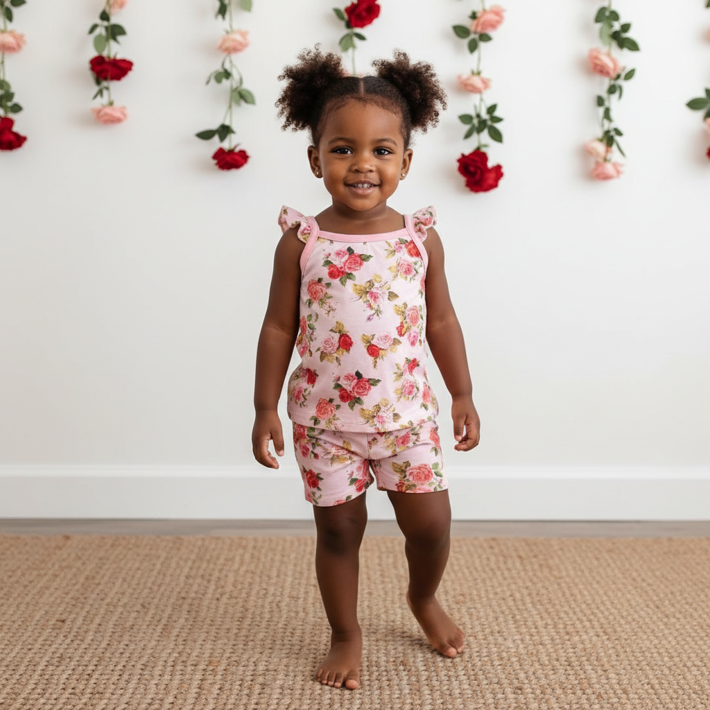 Rosebud Babe Flutter Tank &amp; Shorts