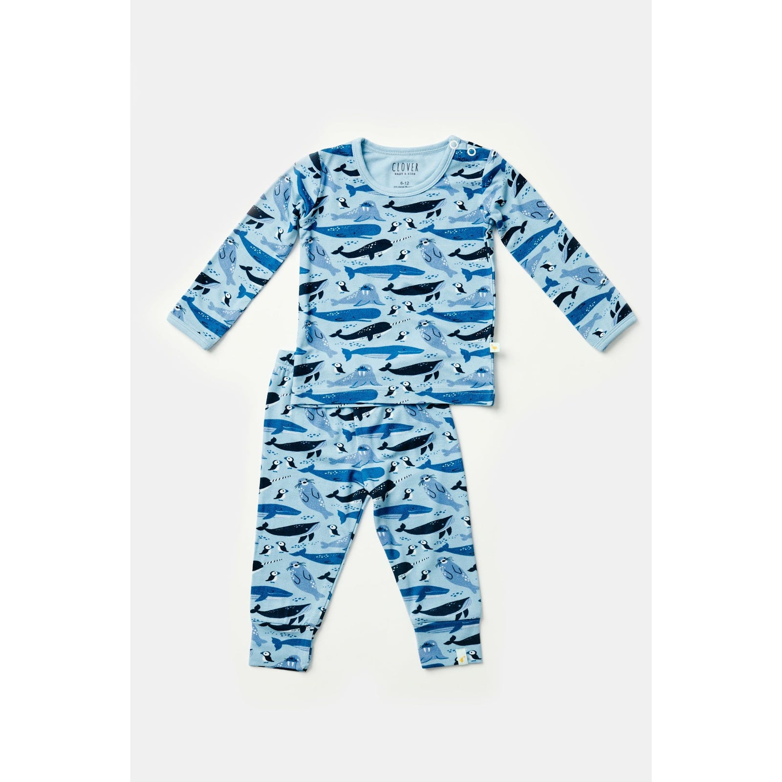 Long Sleeve Pajama Set - Ocean Animals