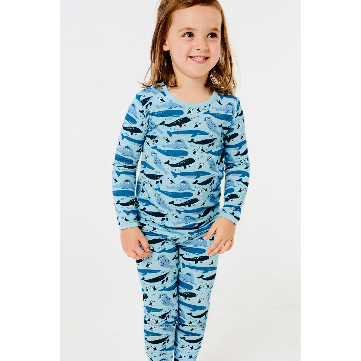 Long Sleeve Pajama Set - Ocean Animals