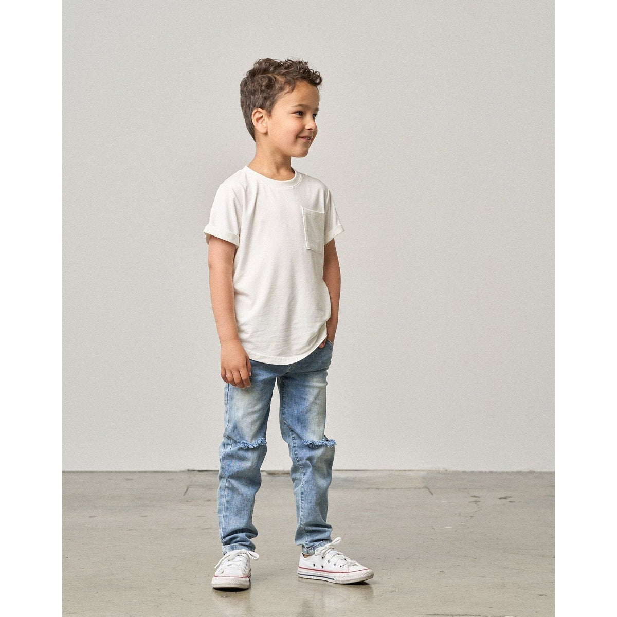Bamboo Pocket Tee - Off White