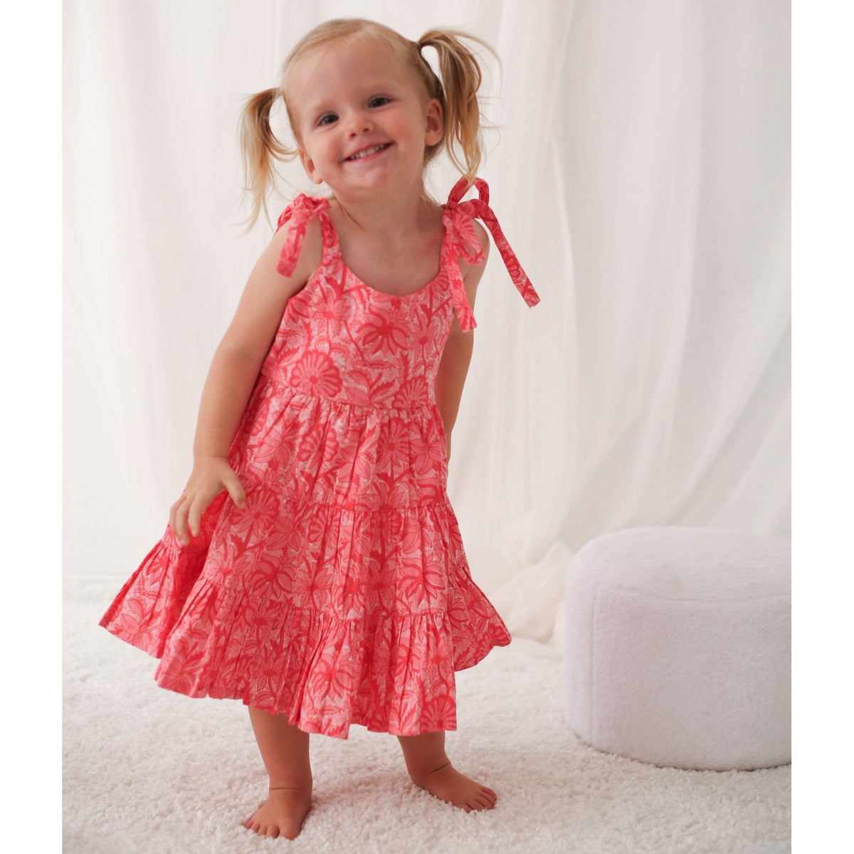 Bella Pink Floral Dress