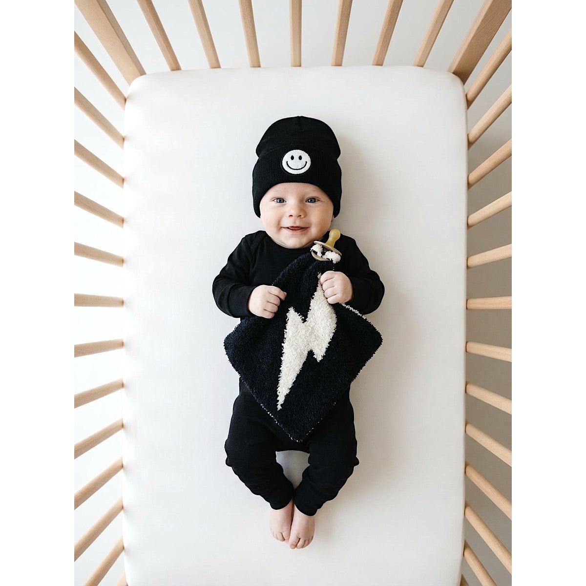 Lightning Bolt Plush Lovey | Black