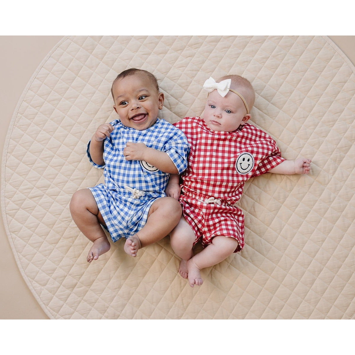 Shorts Set | Blue Gingham