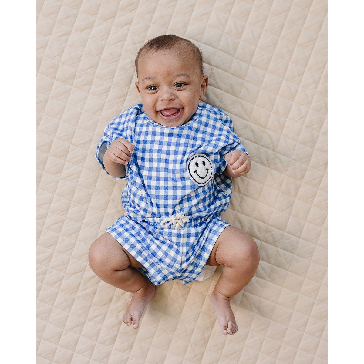 Shorts Set | Blue Gingham