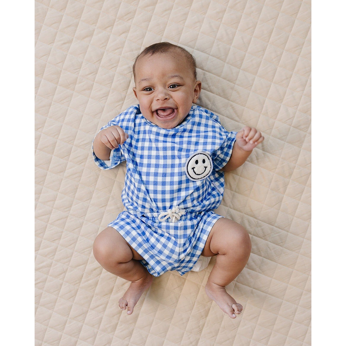 Shorts Set | Blue Gingham