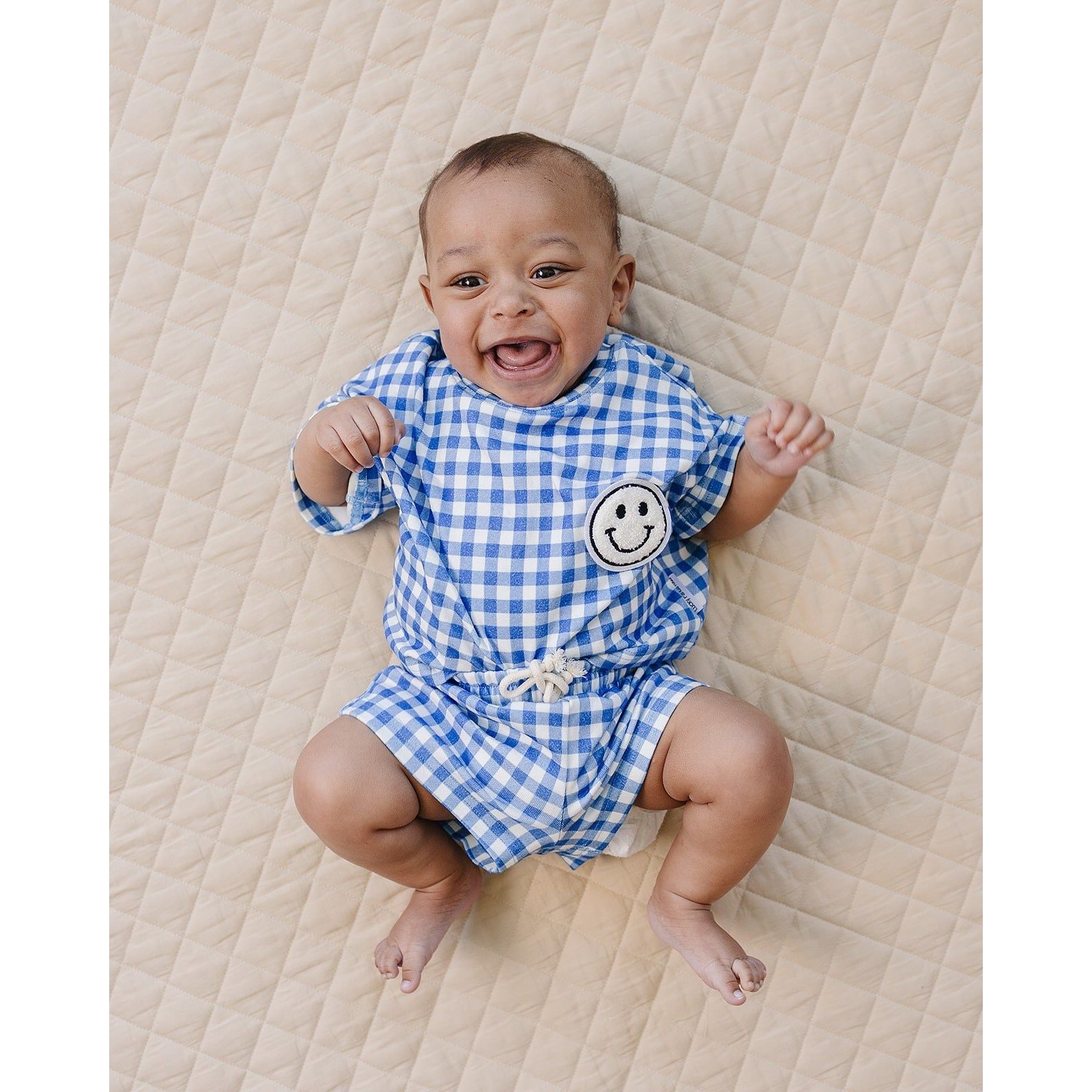 Shorts Set | Blue Gingham