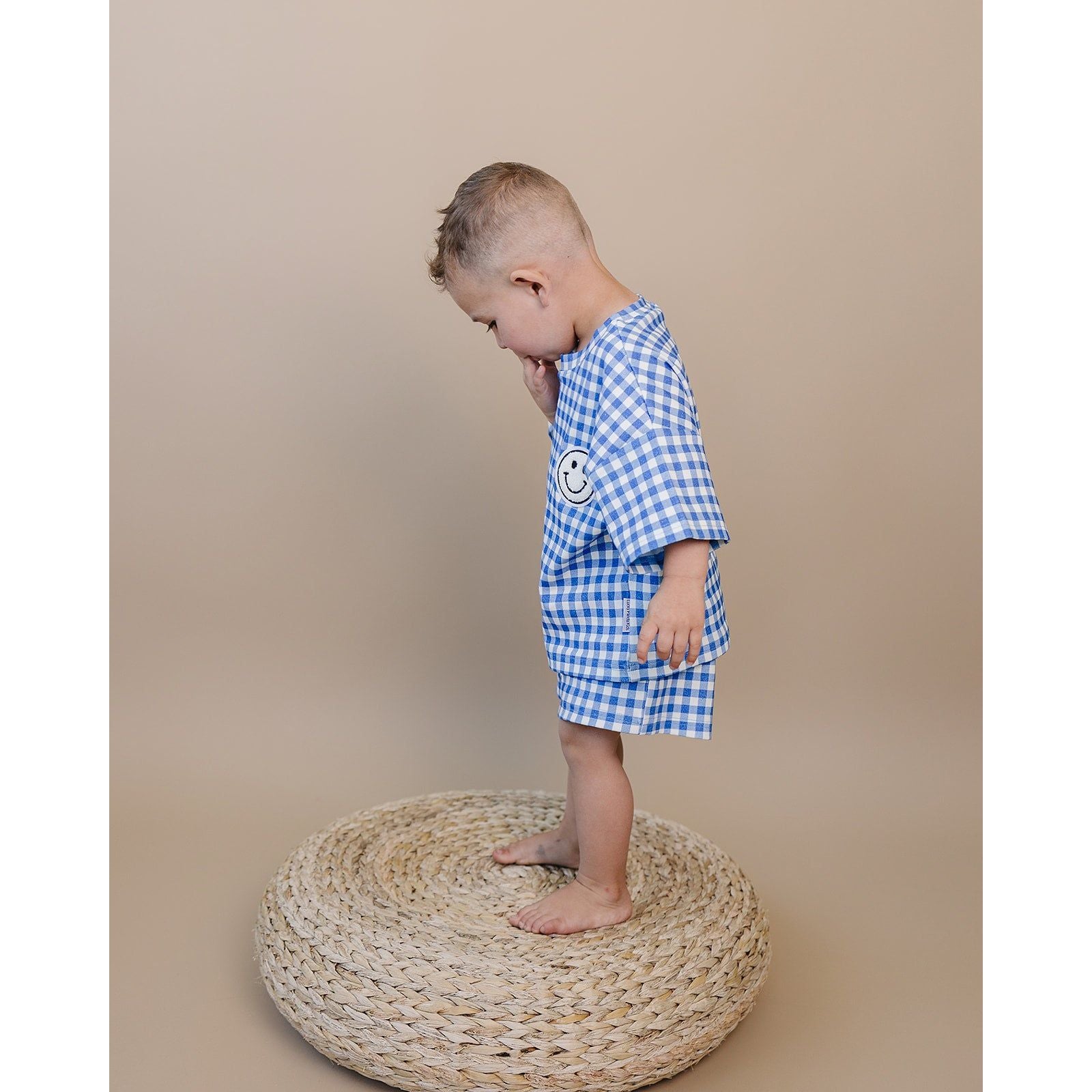 Shorts Set | Blue Gingham
