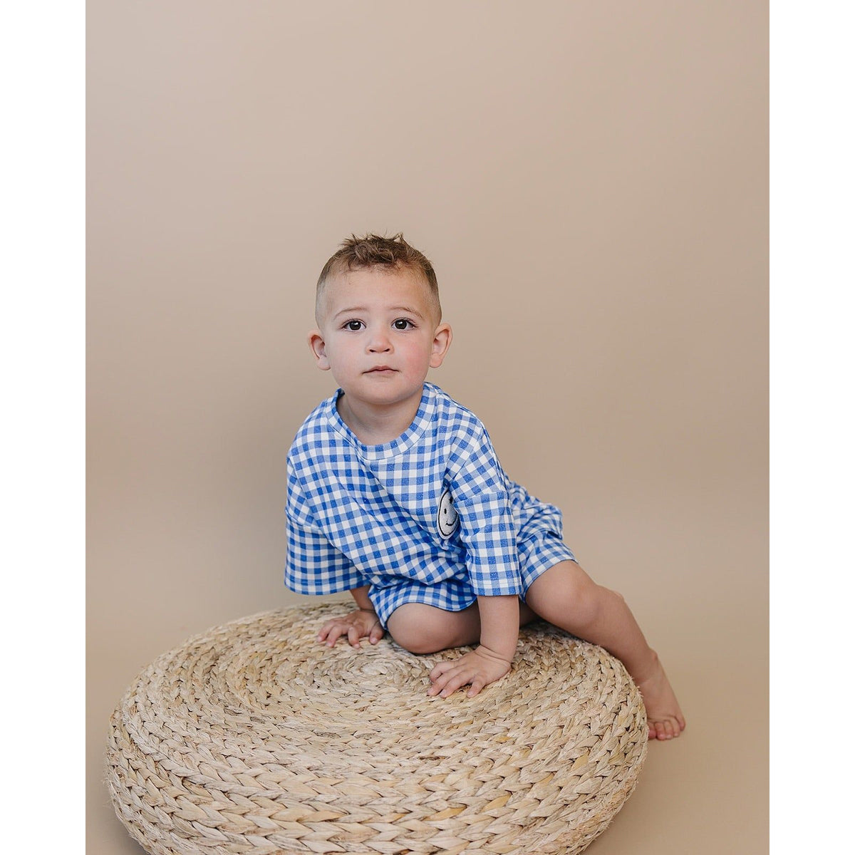 Shorts Set | Blue Gingham