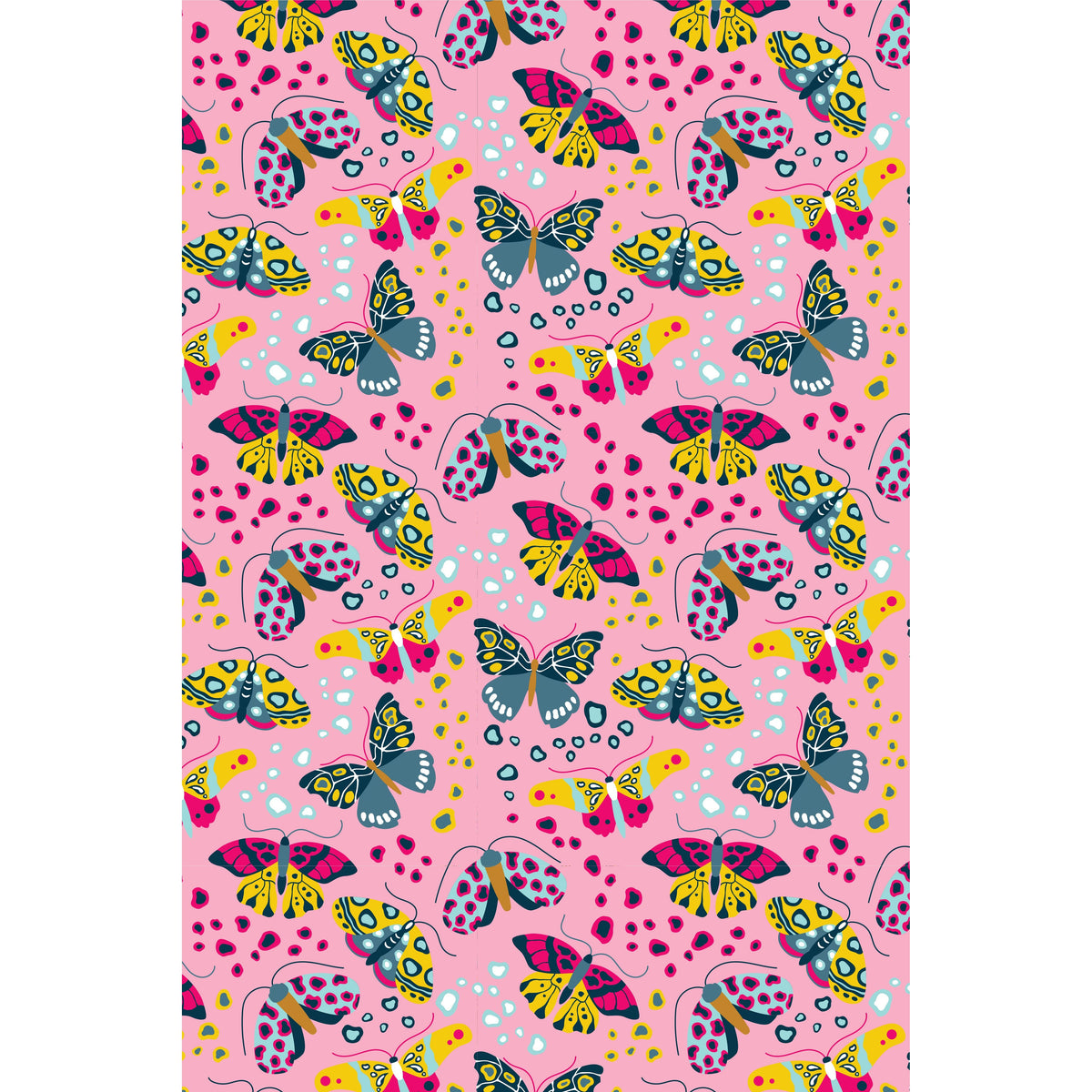 Stretchy Short Sleeve Twirl Dress - Butterflies
