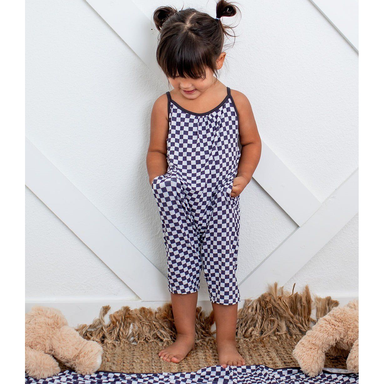 Charcoal Checks Jumpsuit
